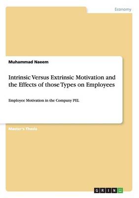 Book cover for Intrinsic Versus Extrinsic Motivation and the Effects of those Types on Employees