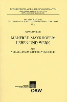Book cover for Manfred Mayrhofer