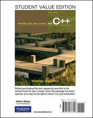 Book cover for Student Value Edition for Problem Solving with C++