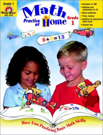 Book cover for Math Practice at Home, Grade 1