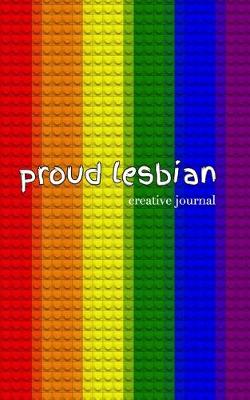 Book cover for proud lesbian rainbow lego style creative Blank page Journal