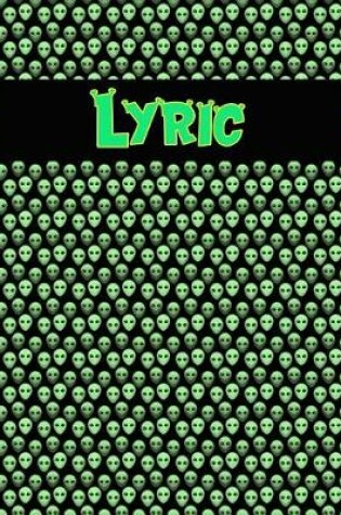 Cover of 120 Page Handwriting Practice Book with Green Alien Cover Lyric