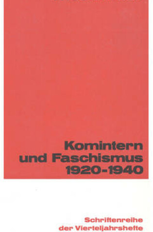 Cover of Komintern Und Faschismus