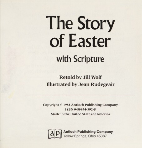 Book cover for The Story of Easter with Scripture