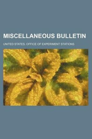 Cover of Miscellaneous Bulletin