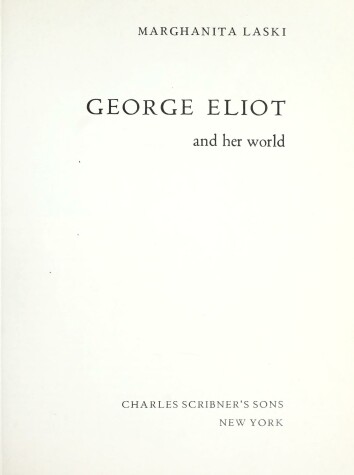 Book cover for George Eliot and Her World