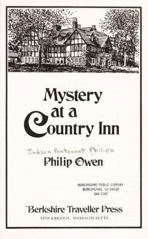 Book cover for Mystery at a Country Inn