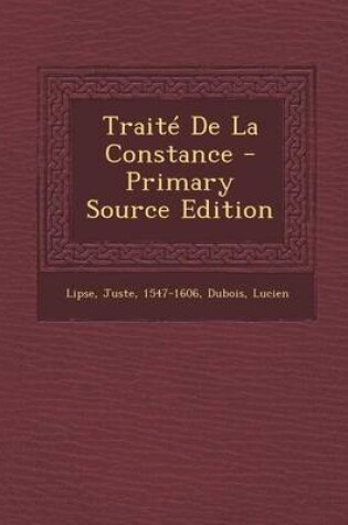 Cover of Traite De La Constance