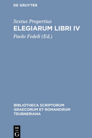 Cover of Elegiarum Libri IV