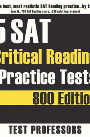 Cover of 5 SAT Critical Reading Practice Tests