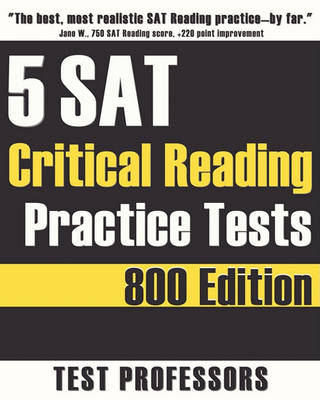 Book cover for 5 SAT Critical Reading Practice Tests