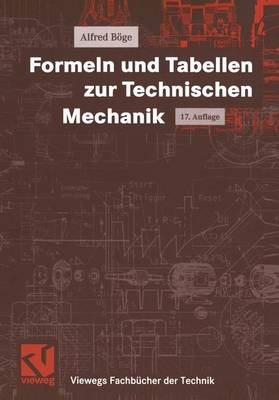 Cover of Formeln Und Tabellen Zur Technischen Mechanik