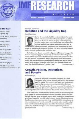 Cover of IMF Research Bulletin, December 2004