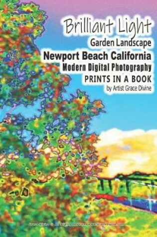 Cover of Brilliant Light Garden Landscape Newport Beach California Modern Digital Photography PRINTS IN A BOOK by Artist Grace Divine