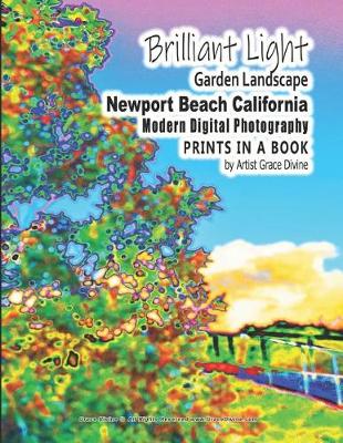 Book cover for Brilliant Light Garden Landscape Newport Beach California Modern Digital Photography PRINTS IN A BOOK by Artist Grace Divine