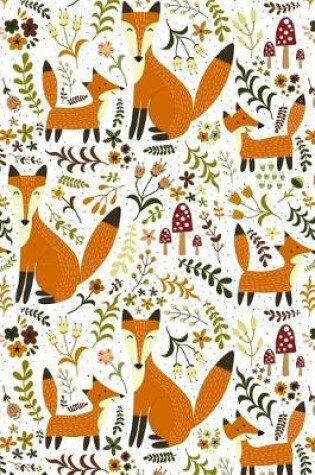 Cover of Bullet Journal Notebook Cute Foxes Pattern 1