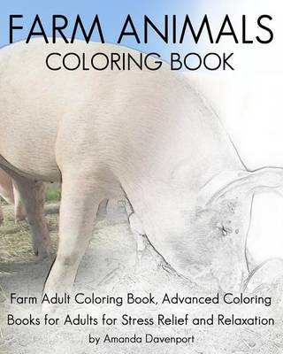 Book cover for Farm Animals Coloring Book