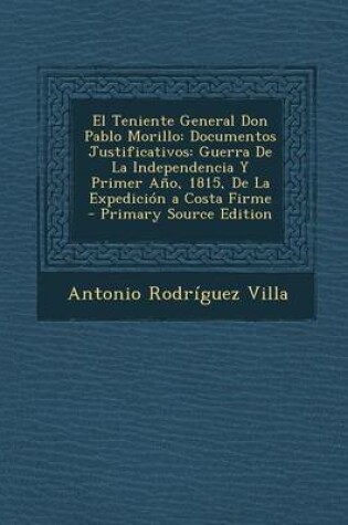 Cover of El Teniente General Don Pablo Morillo
