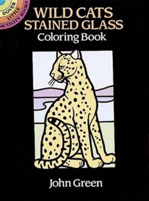 Book cover for Wild Cats Stained Glass Coloring Book