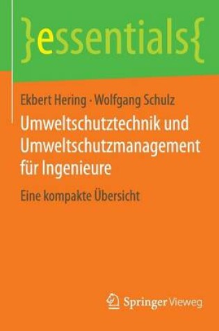 Cover of Umweltschutztechnik Und Umweltschutzmanagement Fur Ingenieure