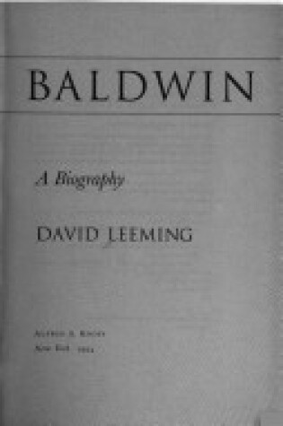Cover of James Baldwin