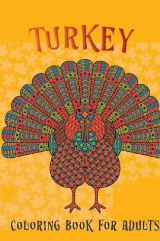 Cover of turkey coloring book for adults