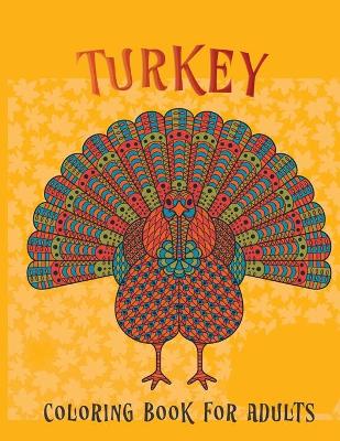 Book cover for turkey coloring book for adults