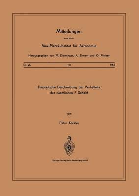 Cover of Theoretische Beschreibungen des Verhaltens der Nächtlichen F — Schicht