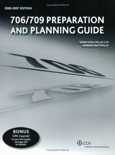 Book cover for 706/709 Preparation and Planning Guide (2006-2007)