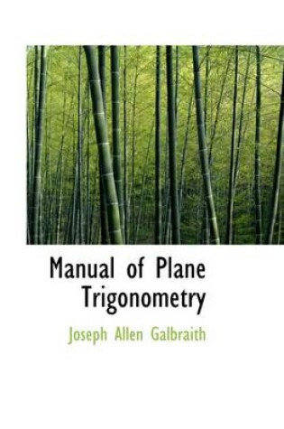 Cover of Manual of Plane Trigonometry