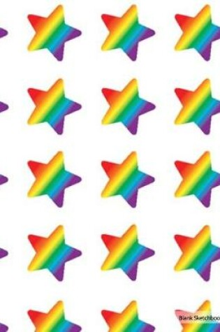 Cover of Blank Sketchbook - Rainbow Stars