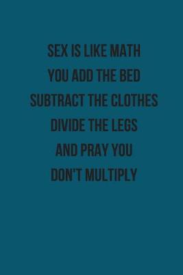 Book cover for Sex Is Like Math You Add The Bed Subtract the Clothes Divide the Legs and Pray You Don't Multiply