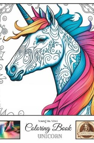 Cover of Young Da Vinci Coloring Book Unicorn