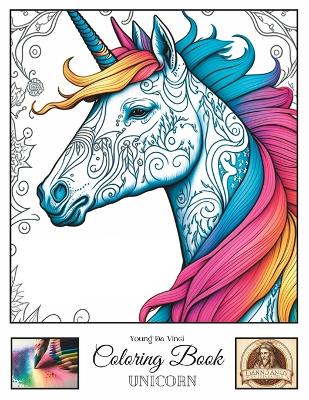 Book cover for Young Da Vinci Coloring Book Unicorn