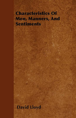 Book cover for Characteristics Of Men, Manners, And Sentiments