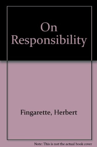 Cover of On Responsibility