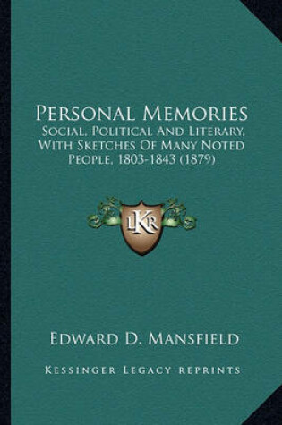 Cover of Personal Memories Personal Memories