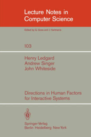 Cover of Directions in Human Factors for Interactive Systems