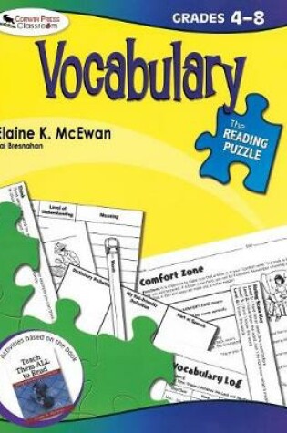 Cover of The Reading Puzzle: Vocabulary, Grades 4-8