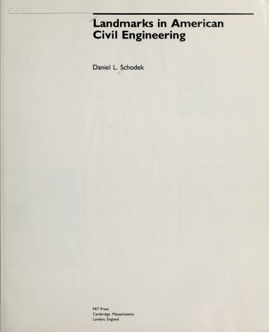 Book cover for Landmarks in American Civil Engineering