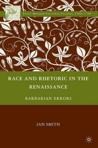 Cover of Race and Rhetoric in the Renaissance