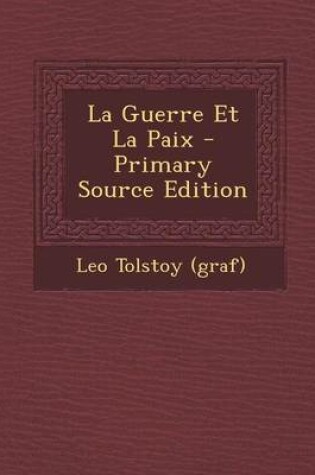 Cover of La Guerre Et La Paix