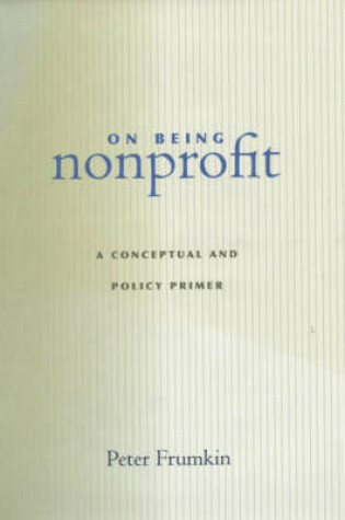 Cover of On Being Nonprofit