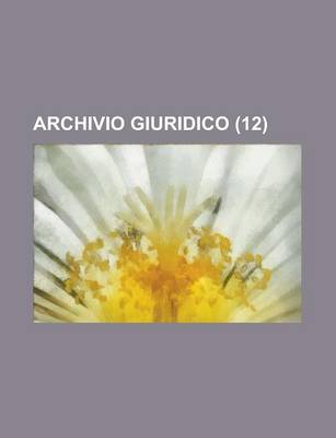 Book cover for Archivio Giuridico (12)