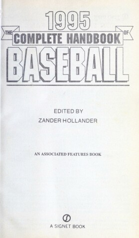 Book cover for 1995 Baseball Complete Handboo