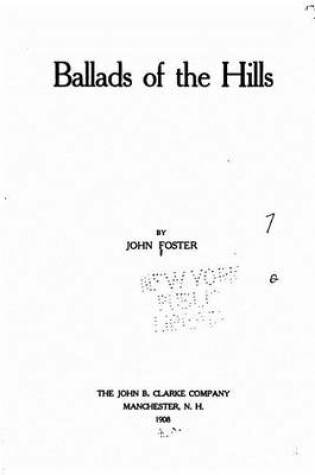 Cover of Ballads of the Hills