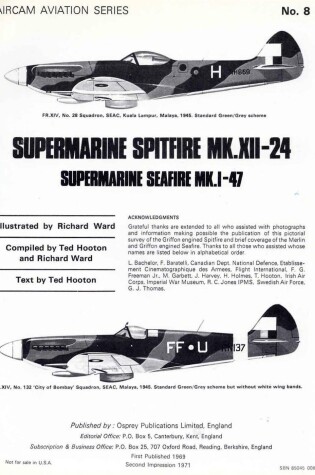 Cover of Supermarine Spitfire Mk.12-24 and Supermarine Seafire Mk.1-47