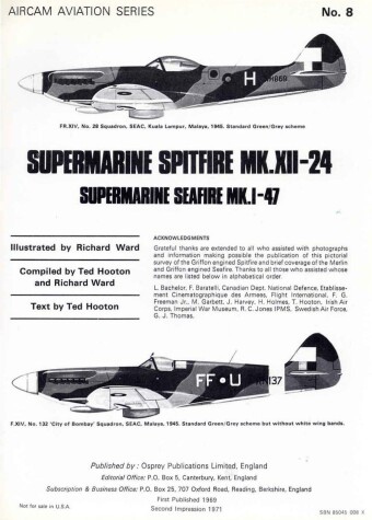 Book cover for Supermarine Spitfire Mk.12-24 and Supermarine Seafire Mk.1-47