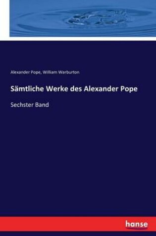 Cover of Sämtliche Werke des Alexander Pope