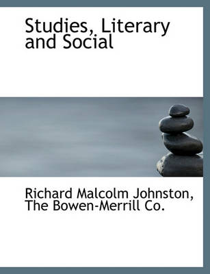 Book cover for Studies, Literary and Social